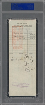1927 Mark Koenig Signed New York Yankees Payroll Check Also Signed By Ed Barrow & Jacob Ruppert (PSA/DNA)